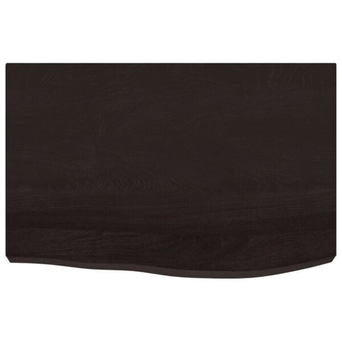 Plan de vasque en chêne massif 60x50cm - Brun foncé - 34% de remise
