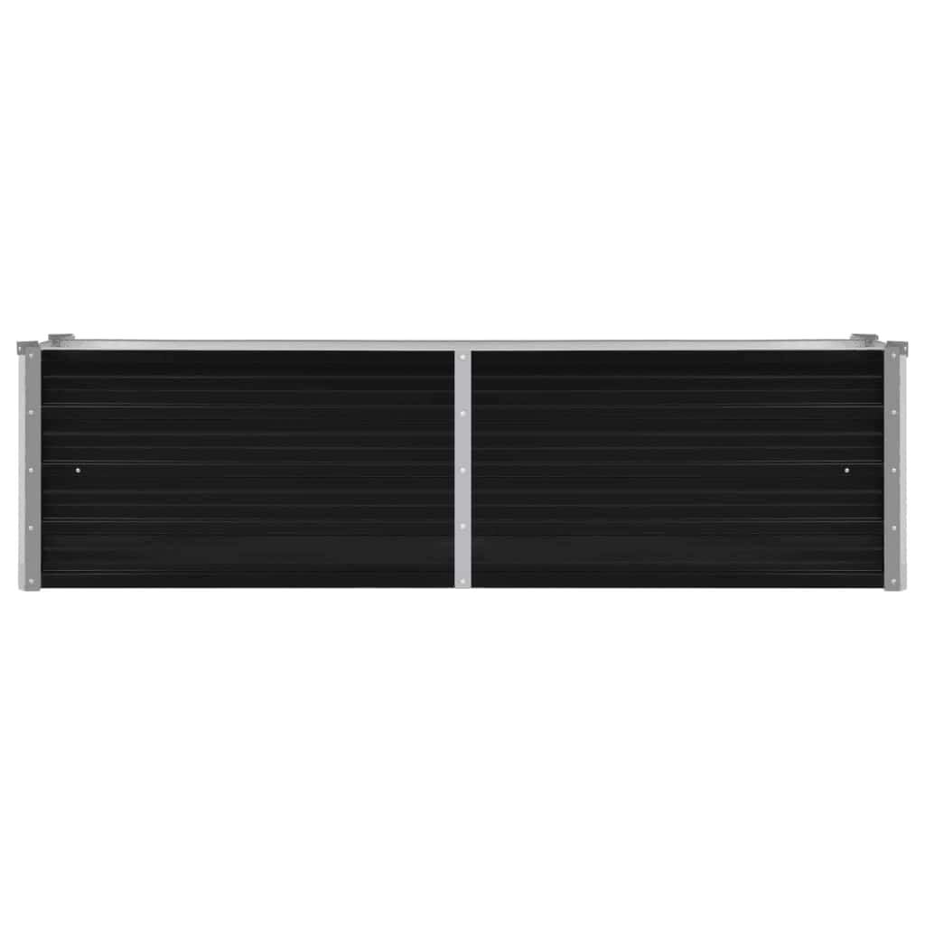 Jardinière surélevée en acier 160x40x45cm - Anthracite - 32% de remise