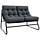 Banc de jardin en métal noir 110 cm - 34% de remise
