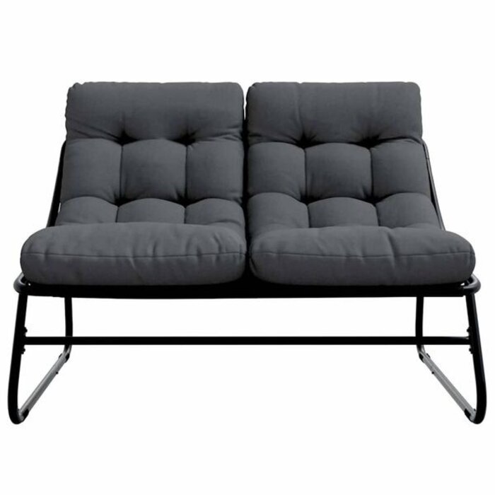 Banc de jardin en métal noir 110 cm - 34% de remise