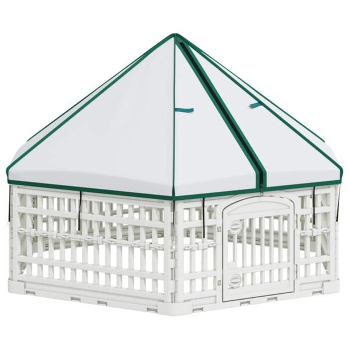Parc pour chien modulable 6 panneaux - Blanc - 34% de remise