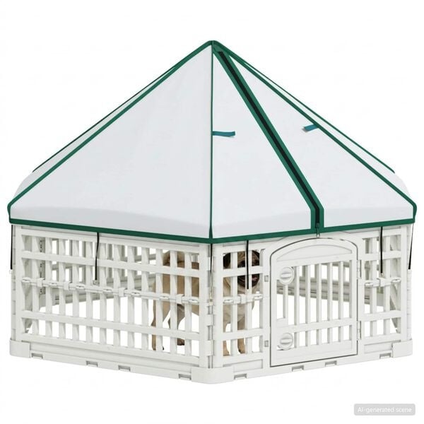 Parc pour chien modulable 6 panneaux - Blanc - 34% de remise
