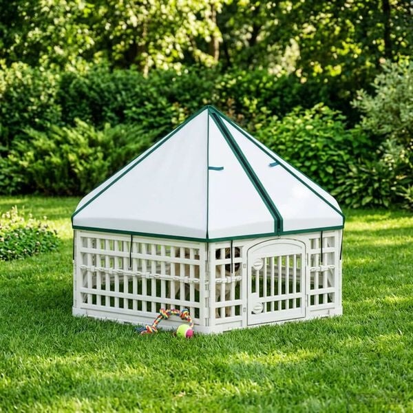 Parc pour chien modulable 6 panneaux - Blanc - 34% de remise