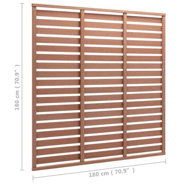 Panneau de clôture composite marron 180x180 cm - 35% de remise