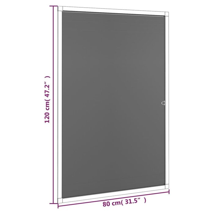 Moustiquaire de fenêtre alu 80x120cm Anthracite - 33% de remise