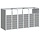 Abri pour 3 poubelles en acier gris 216x81x115cm - 37% de remise