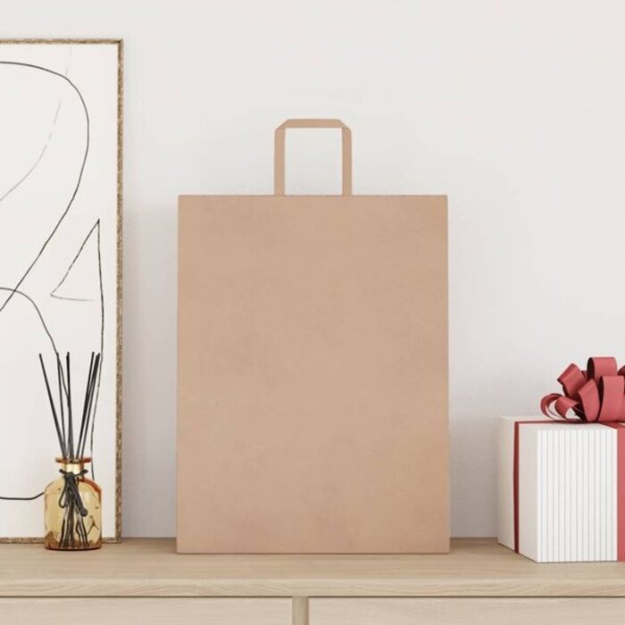 Lot de 250 sacs en papier kraft 32x12x42 cm - 33% de remise
