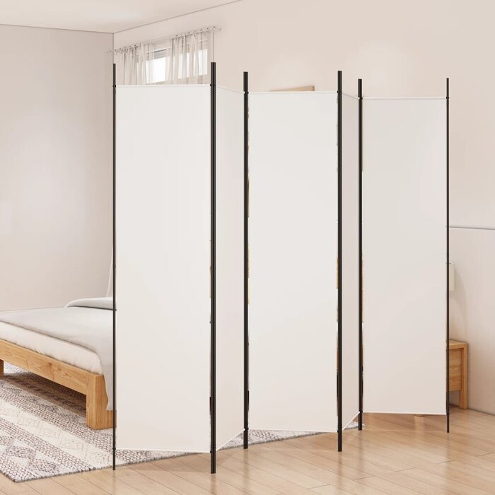 Paravent 5 panneaux 250x200 cm blanc - 32% de remise