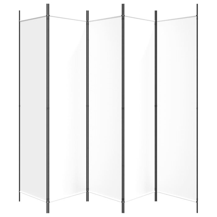 Paravent 5 panneaux 250x200 cm blanc - 32% de remise