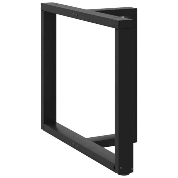 Pieds de table en T 90x35 cm - Acier noir - Lot de 2 - 34% de remise