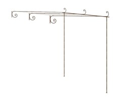 Vidaxl Pergola de jardin en fer forgé 3x3m - Marron antique - 52% de remise