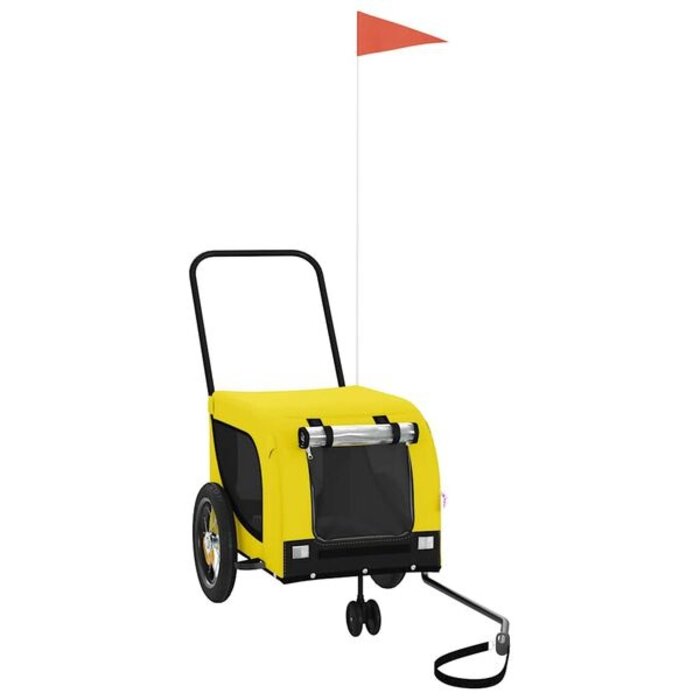 Remorque pour vélo pour chien - Jaune et Noir - 34% de remise