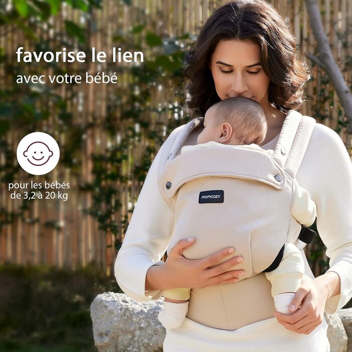 Porte-bébé ergonomique kaki - 3,2 à 20 kg - 33% de remise