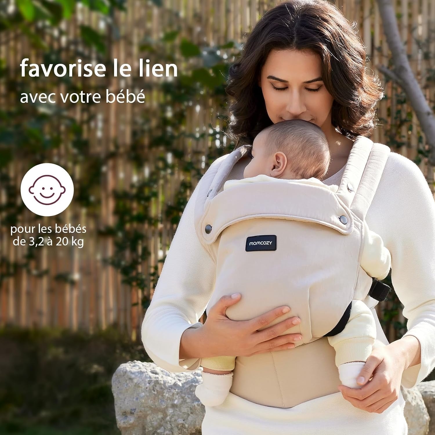Porte-bébé ergonomique kaki - 3,2 à 20 kg - 33% de remise