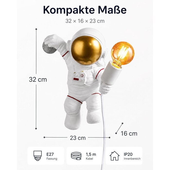Applique murale Astronaute enfant - 34% de remise