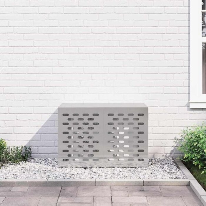 Vidaxl Cache climatiseur extérieur 90x40x60 cm inox - 35% de remise