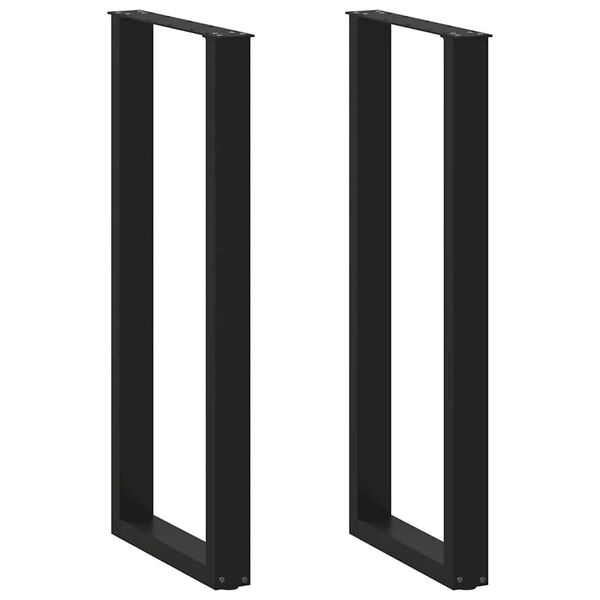 Vidaxl Pieds de table de bar en U 40x110-111 cm, Acier Noir - 34% de remise