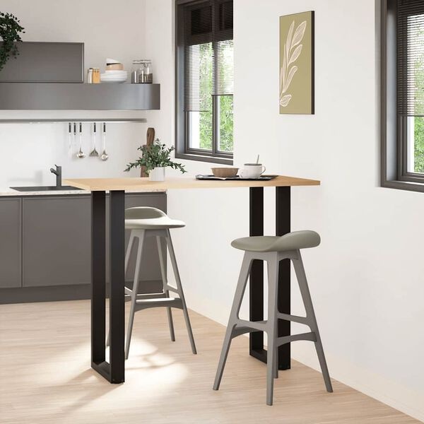 Vidaxl Pieds de table de bar en U 40x110-111 cm, Acier Noir - 34% de remise