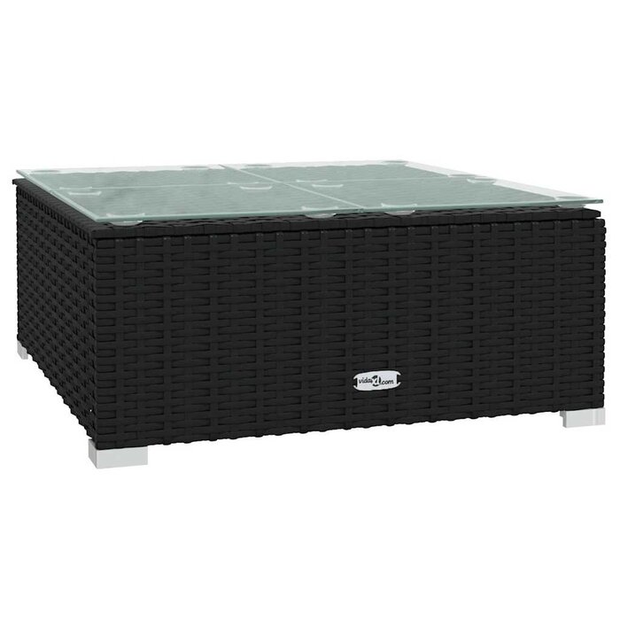 Vidaxl Table de jardin basse 60x60x30 cm en résine tressée noire - 35% de remise