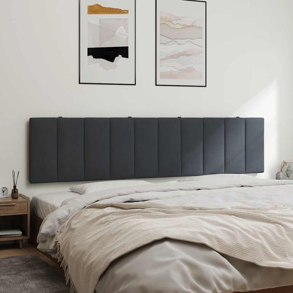 Vidaxl Coussin de tête de lit 200 cm velours gris foncé - 33% de remise
