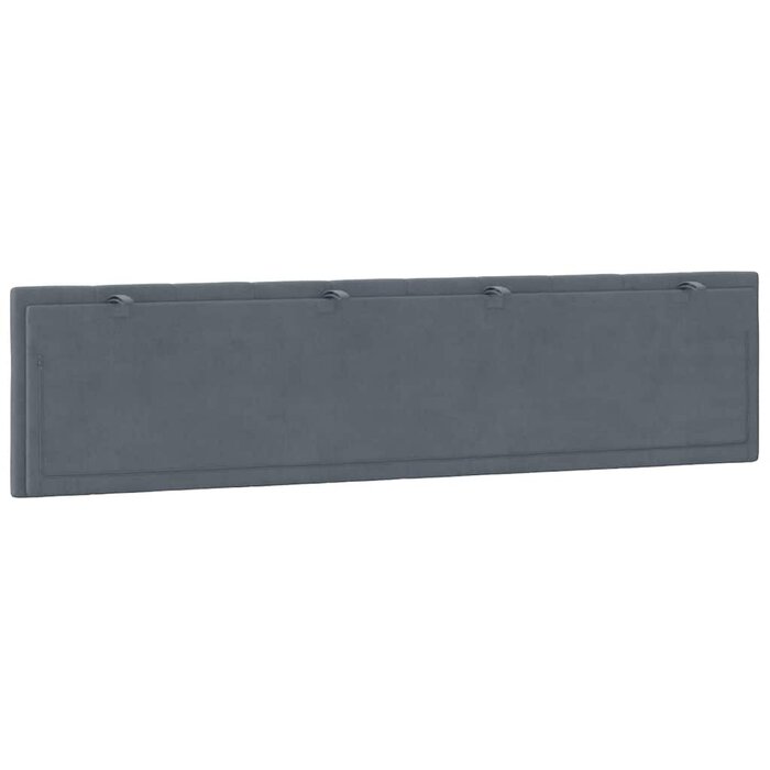 Vidaxl Coussin de tête de lit 200 cm velours gris foncé - 33% de remise
