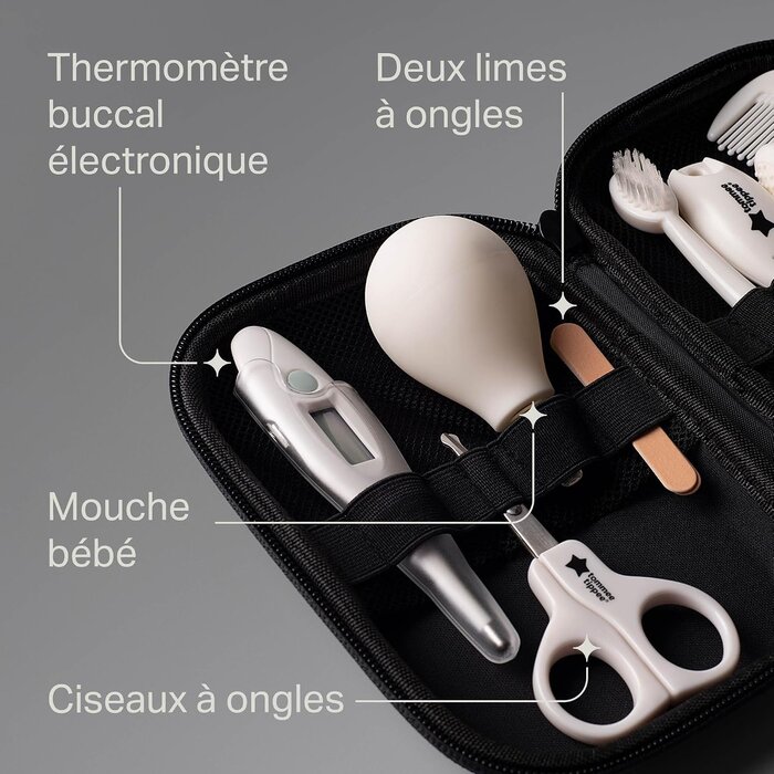 Kit de soin complet pour bébé 9 pièces - Noir - 29% de remise