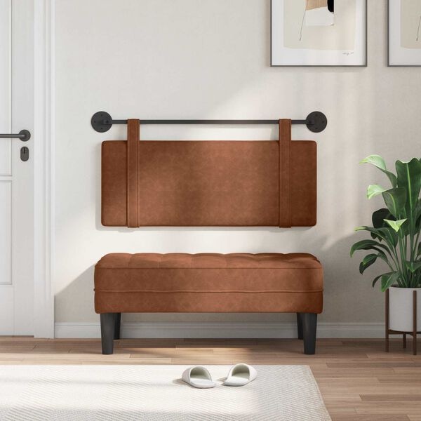 Vidaxl Tête de lit suspendue cuir vieilli 110x55cm - 32% de remise