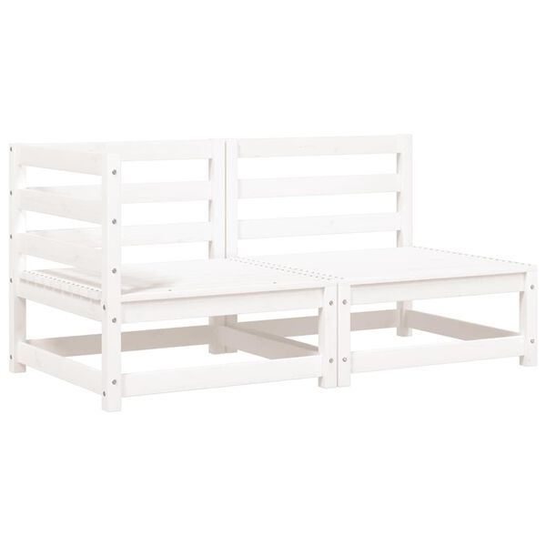 Vidaxl Banc de jardin 2 places en pin blanc - 35% de remise