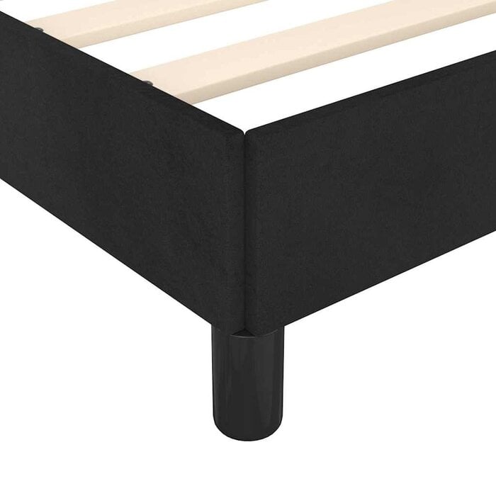 Vidaxl Lit en velours noir 140x200 cm - 34% de remise