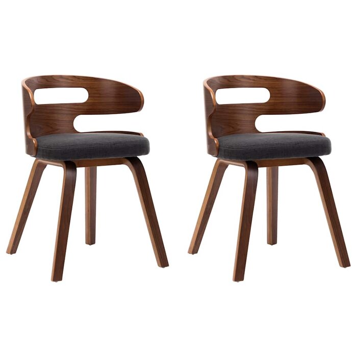Vidaxl Lot de 2 chaises bois courbé et tissu gris foncé - 35% de remise