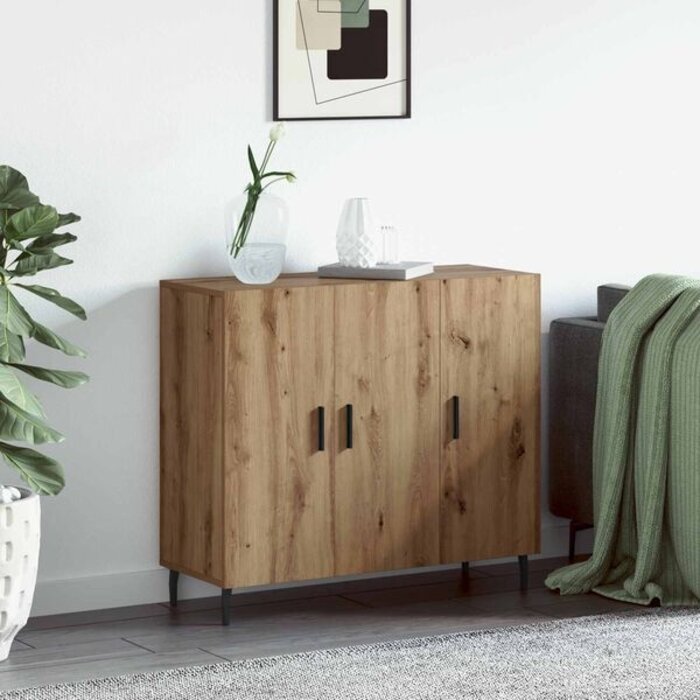 Vidaxl Buffet bas chêne artisan 90x34x80 cm - 34% de remise