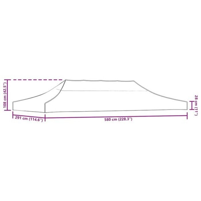 Vidaxl Toile de toit pour tonnelle 3x6 m bleu - 35% de remise