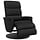 Fauteuil inclinable en similicuir noir - 35% de remise