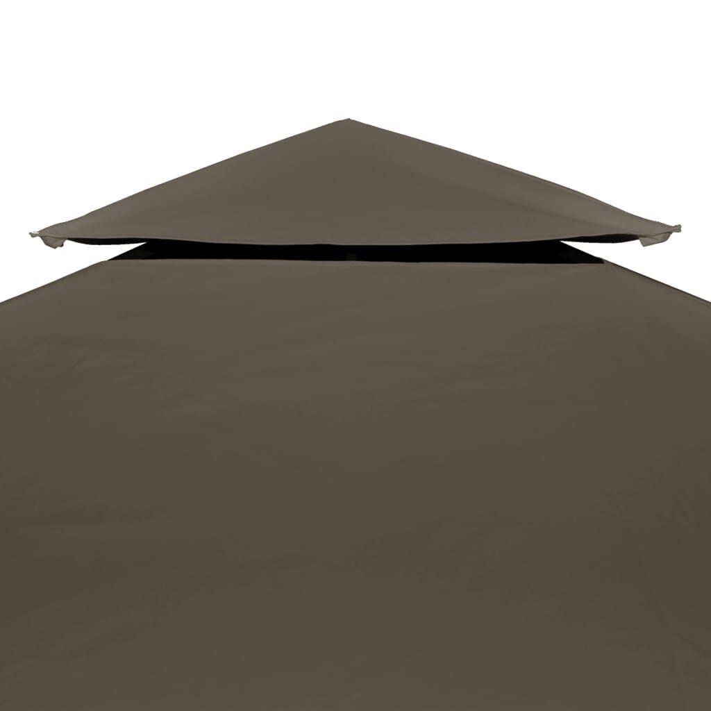 Vidaxl Toile de tonnelle 2 niveaux 4x3m Taupe - 34% de remise