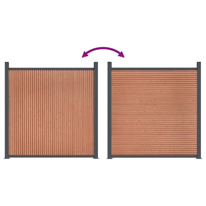 Vidaxl Panneau de clôture WPC marron 180x186 cm - 35% de remise