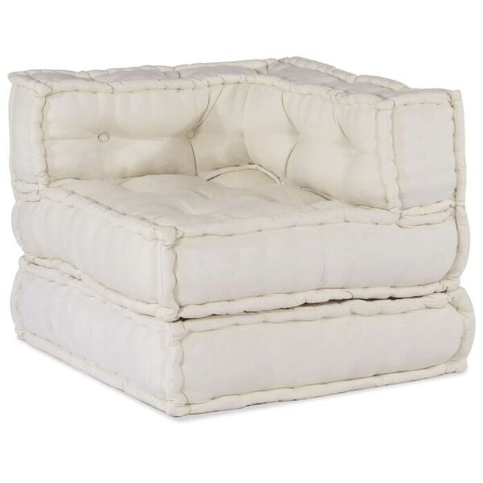 Vidaxl Pouf modulaire 70x70x54 cm en tissu crème - 32% de remise