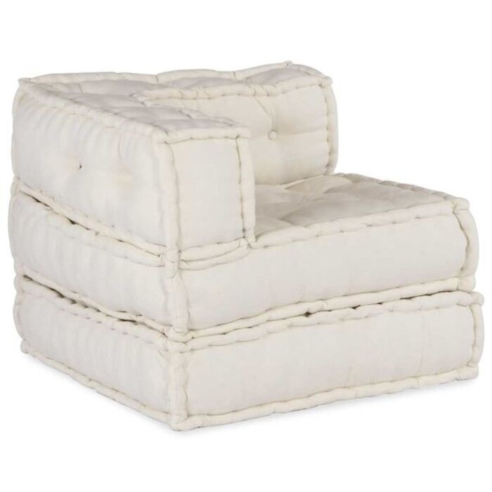 Vidaxl Pouf modulaire 70x70x54 cm en tissu crème - 32% de remise
