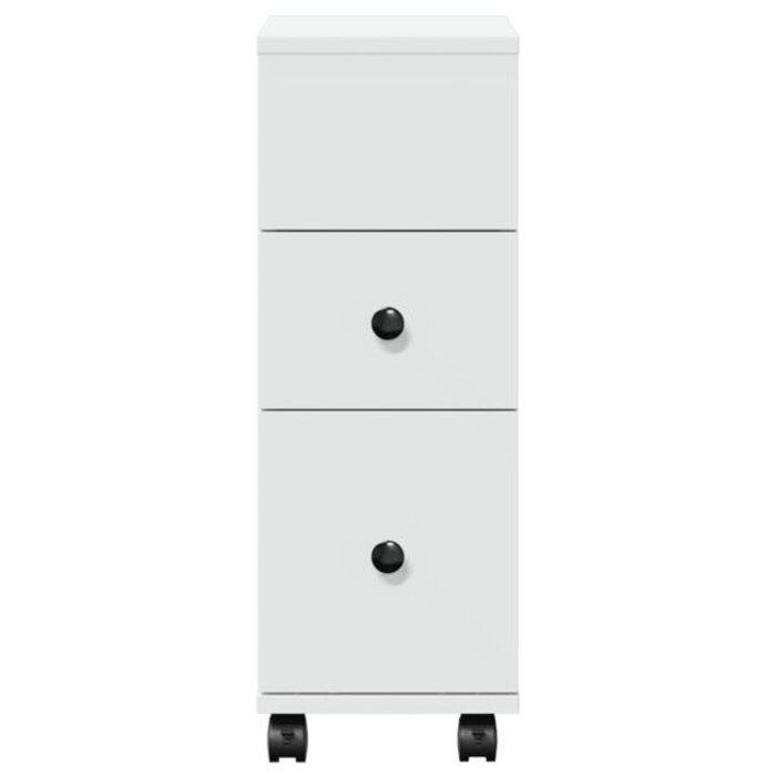 Vidaxl Meuble de salle de bain étroit sur roulettes blanc - 33% de remise