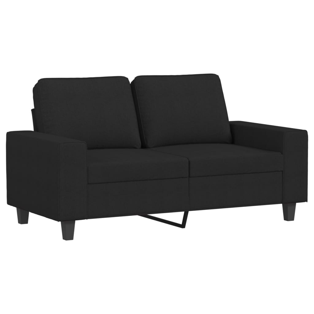 Vidaxl Canapé 2 places en tissu noir 120 cm - 35% de remise