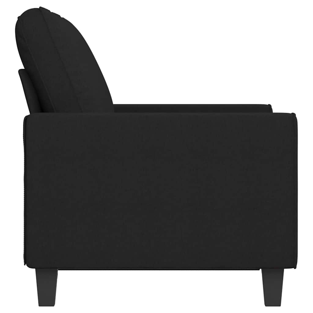 Vidaxl Canapé 2 places en tissu noir 120 cm - 35% de remise