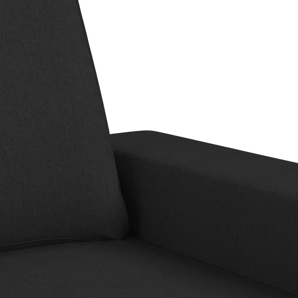 Vidaxl Canapé 2 places en tissu noir 120 cm - 35% de remise