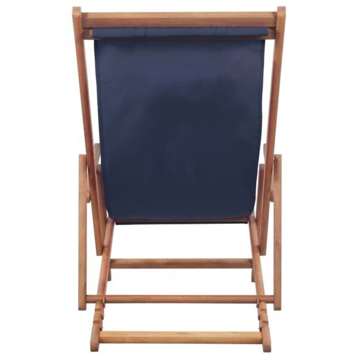 Vidaxl Chaise de plage pliable en bois bleu - 46% de remise