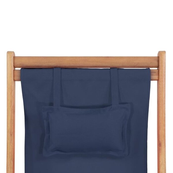 Vidaxl Chaise de plage pliable en bois bleu - 46% de remise