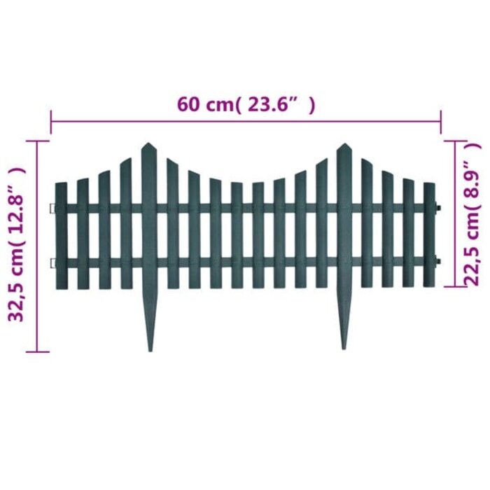 Vidaxl Bordure de pelouse 10 m - 17 pièces - 31% de remise