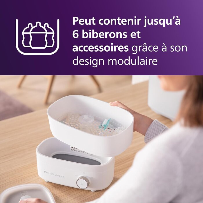Philips Avent Stérilisateur et sèche-biberon électrique 6 biberons - 34% de remise