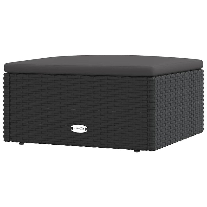 Vidaxl Repose-pieds en résine tressée noire - 32% de remise