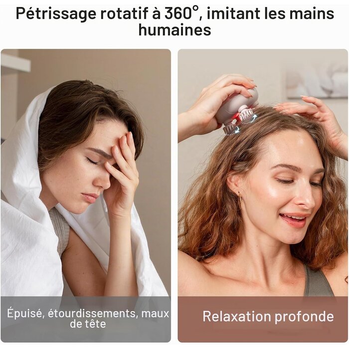 Amazon Appareil de massage cuir chevelu sans fil - 32% de remise