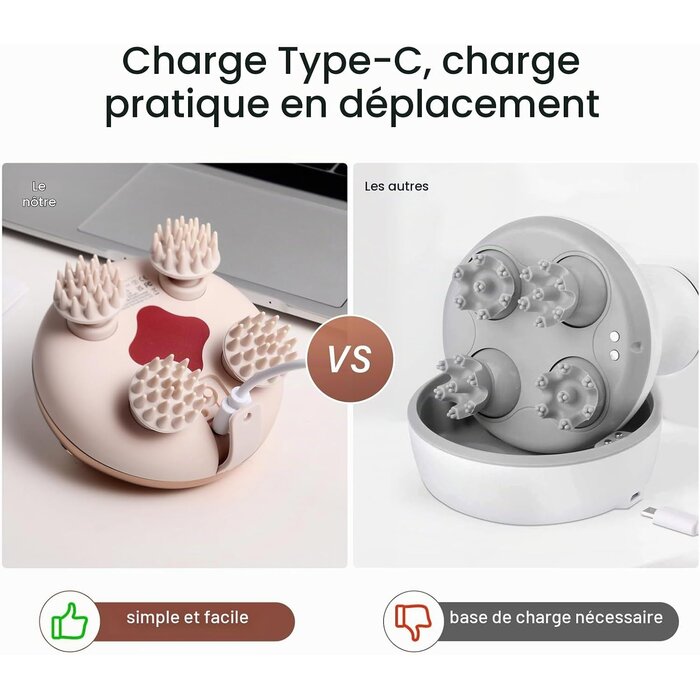 Amazon Appareil de massage cuir chevelu sans fil - 32% de remise