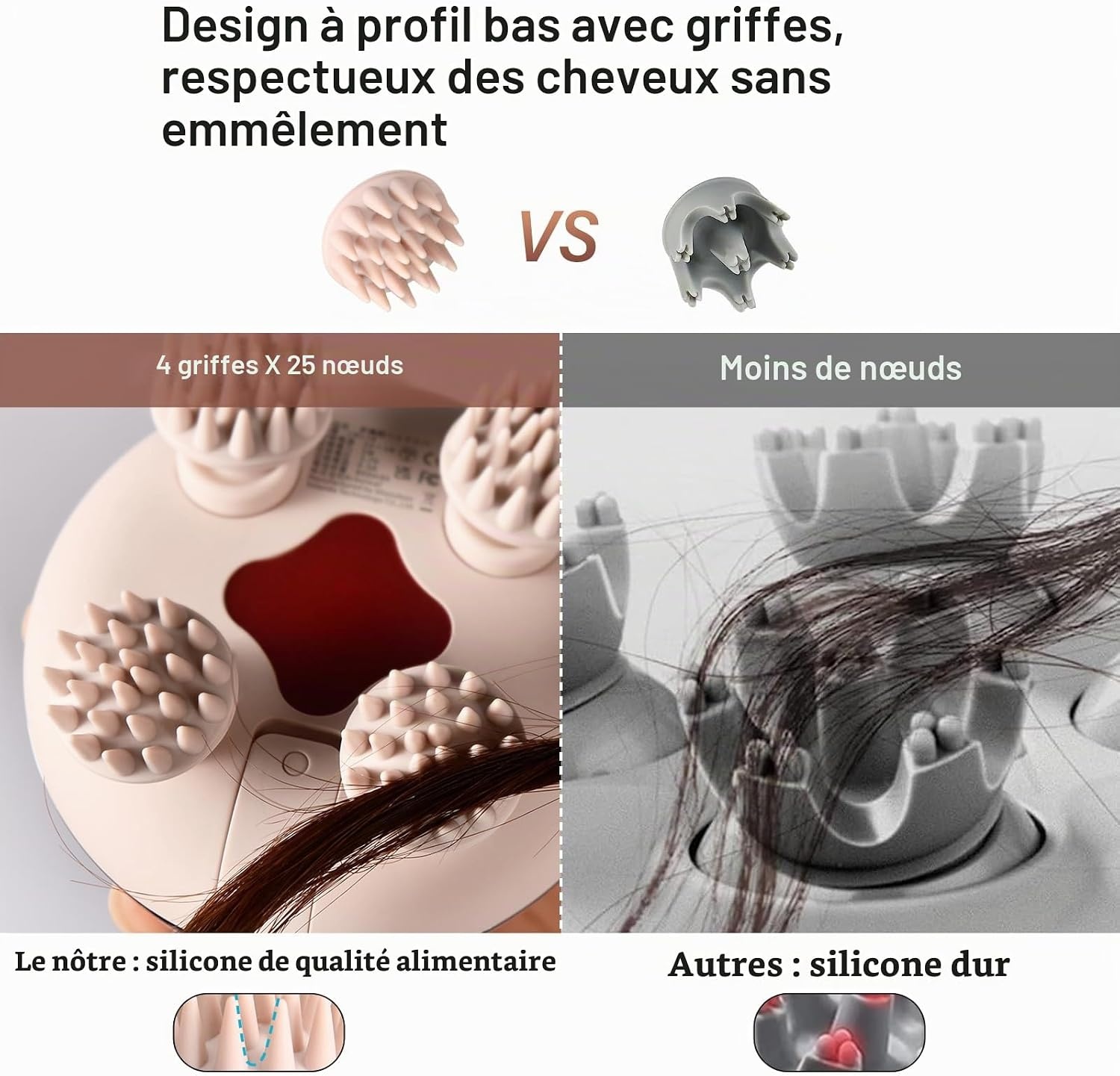 Amazon Appareil de massage cuir chevelu sans fil - 32% de remise