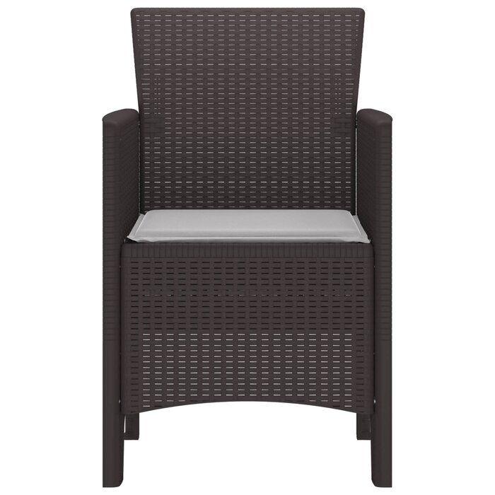 Vidaxl Set de 2 chaises de jardin en polypropylène - Marron - 34% de remise